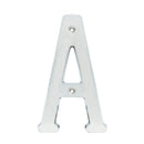 Letra A slim 4" cromo satinado Lock