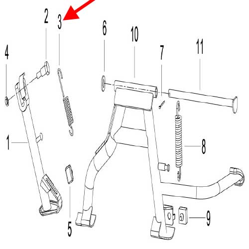 Resorte cabellete lateral (K-BLADE125)