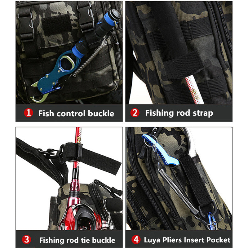 Bolso táctico multifuncional para pesca