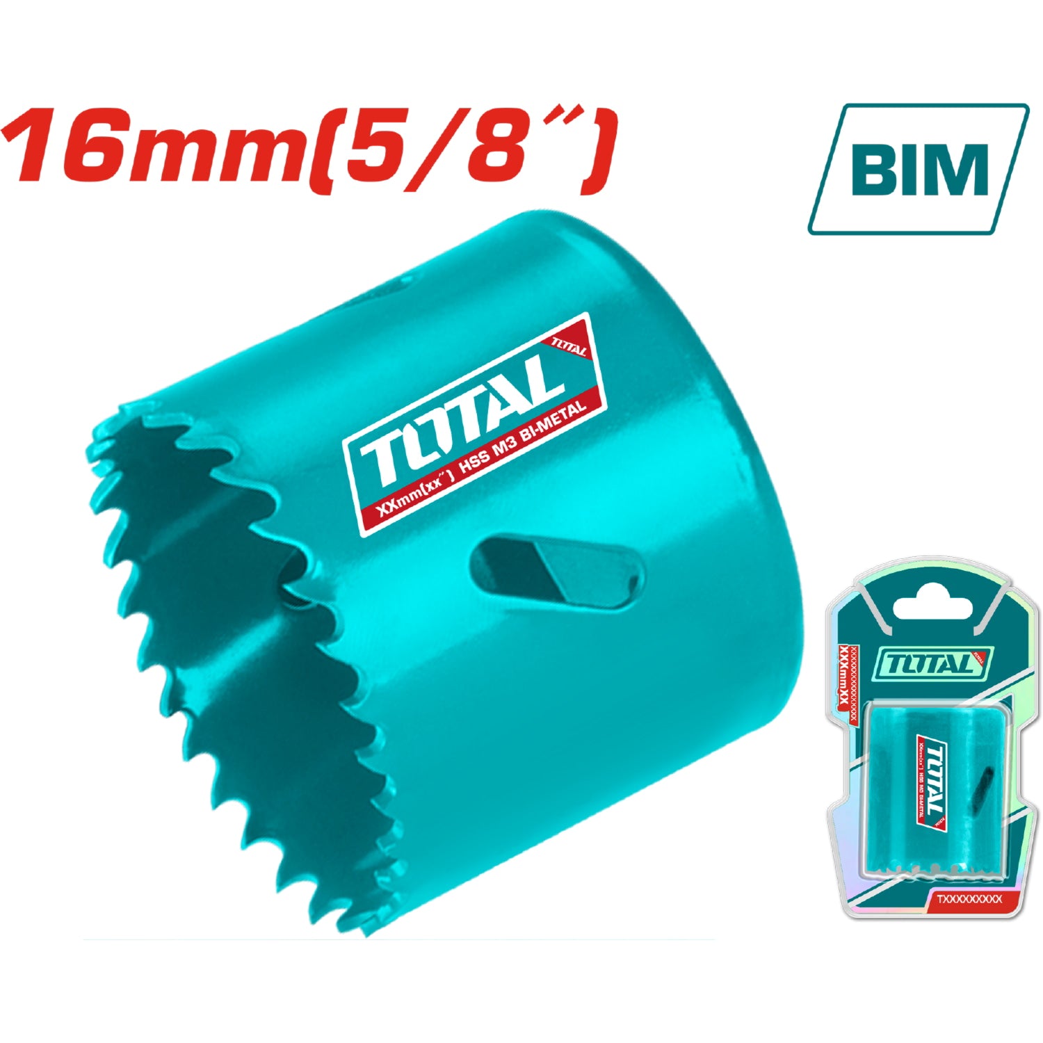 Broca cilíndrica sacabocado HSS M3 Bi-Metal, Dientes variados 4-6TPI