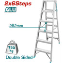 Escalera de tijera aluminio 6 pasos 1,5mts