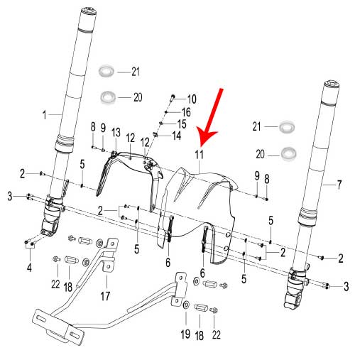 Guardabarros delantero negro con calcomanias (TNT25)