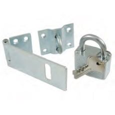 Aldaba de seguridad de 3-1/2" con candado de 1-1/2"