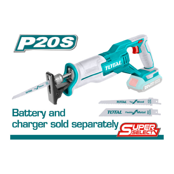 Sierra Sable Reciproca 20 V. Incluye 2 cuchillas (metal y madera). No incluye Batería ni cargador.