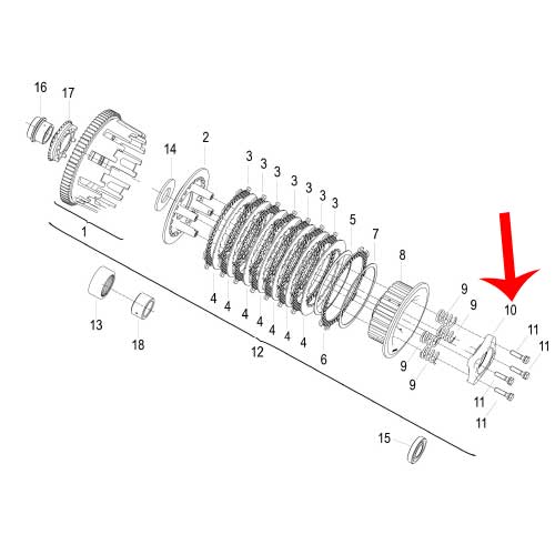 Resorte del embrague (LEONCINO500 / TRK502X / TNT600)