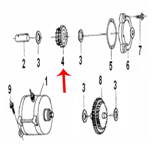 Engranaje de motor de arranque (RKG150)