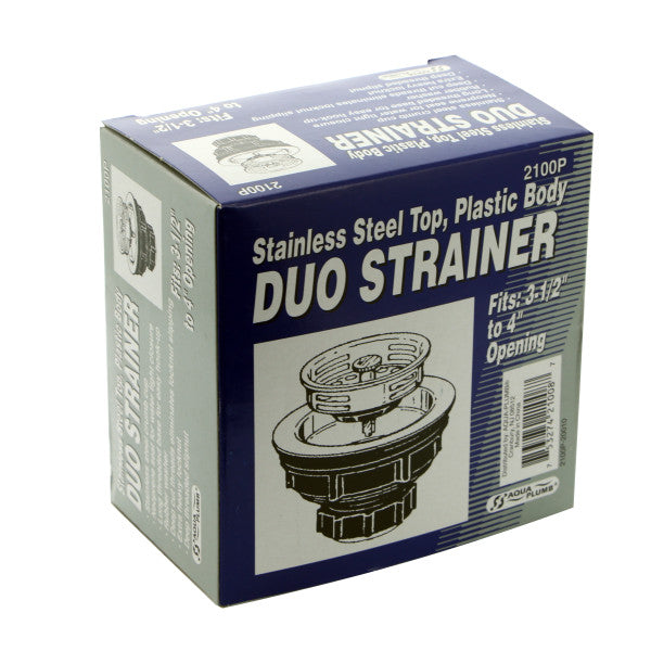 Canasta de plastico con colador de acero inoxidable de 4" para fregadero