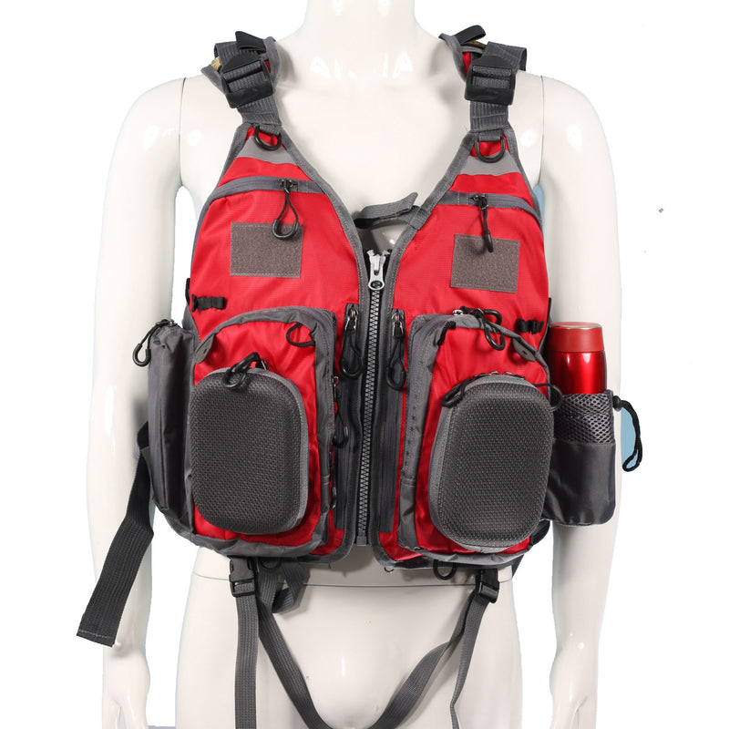 Chaleco de pesca salvavidas ROJO