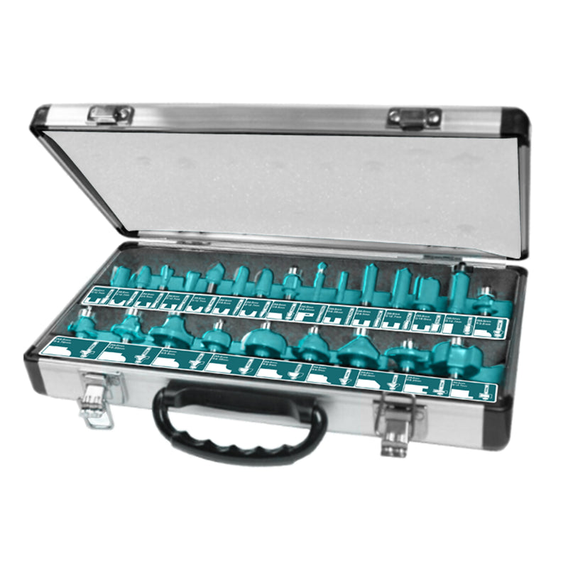 Juego de Brocas para Router (24 piezas) Vástago 1/4"