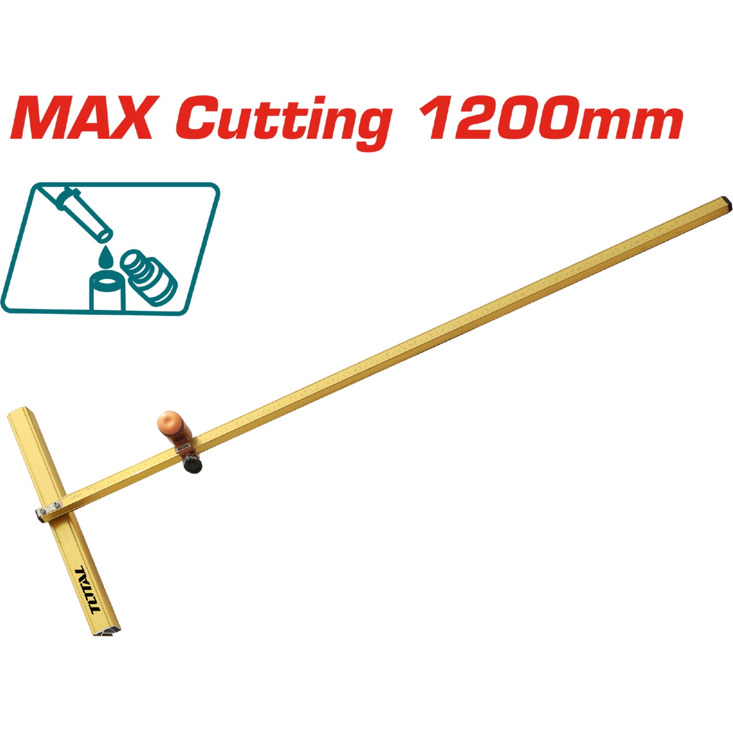 Cortador "T" para cortar vidrio 120*45cm.