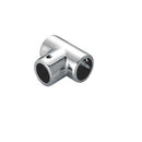 Tee para refuerzo de ducha de tubo de 19 mm. Bronce niquelado alta calidad. 10 años de garantia