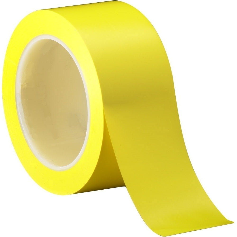 Cinta adhesiva de vinilo 3M para demarcacion de 2" x 36 YD. Color amarillo