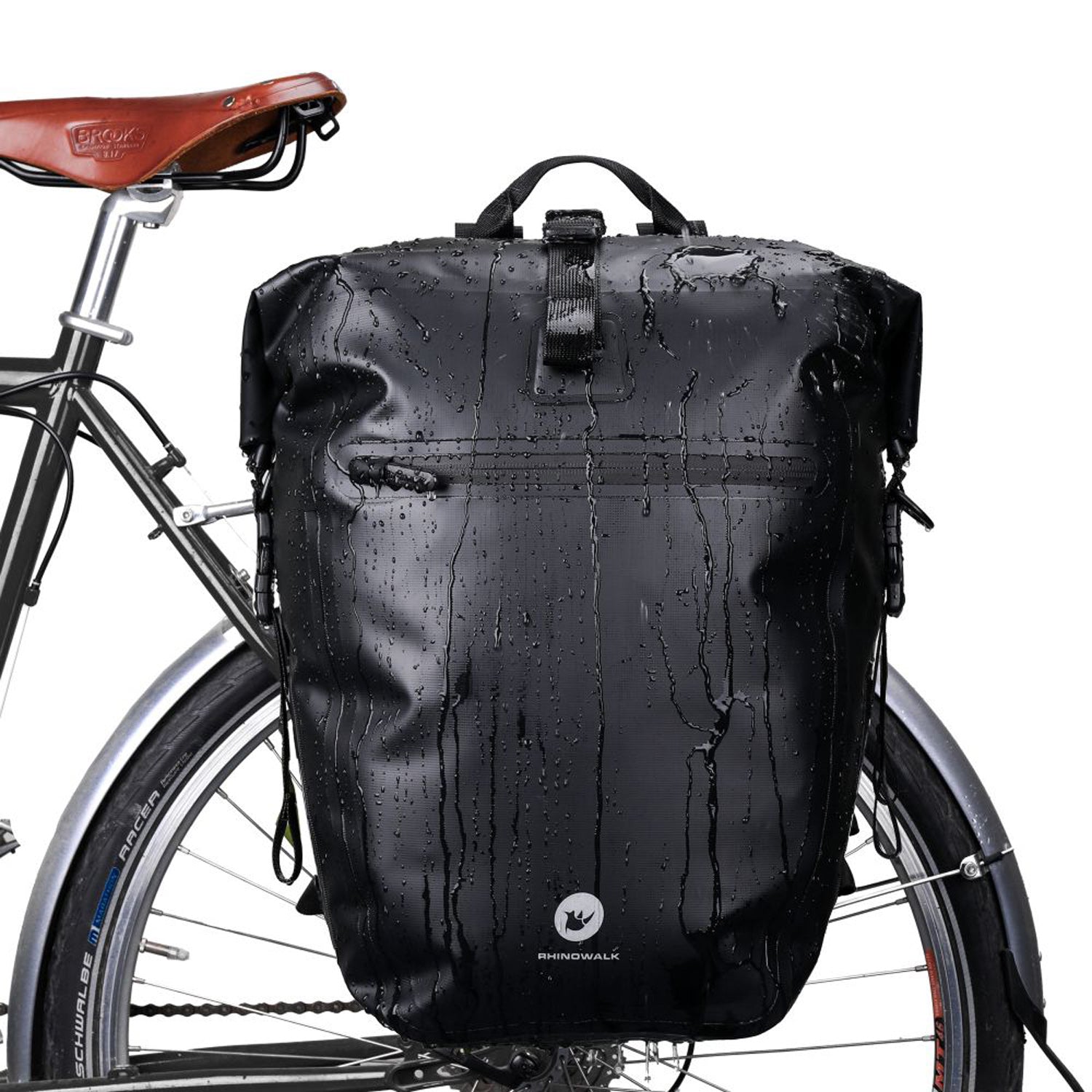 Bolso lateral para Bicicleta / motocicleta 27 L - Negro Rhinowalk