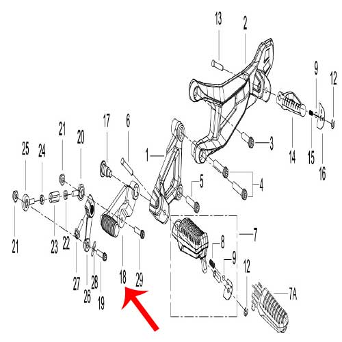 Pedal de cambio de marcha (TNT135)