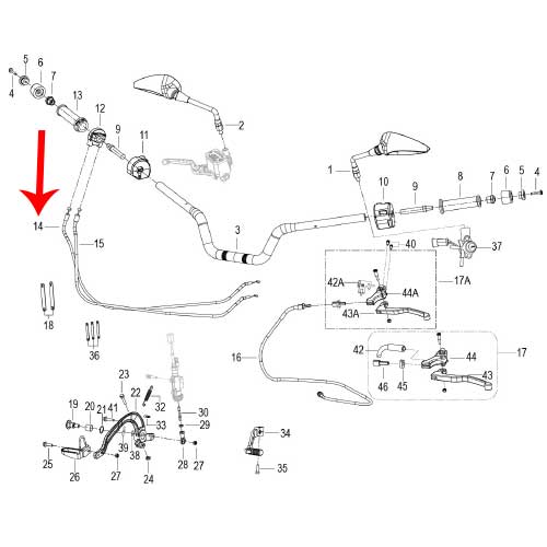 Cable del acelerador I (TRK502X)