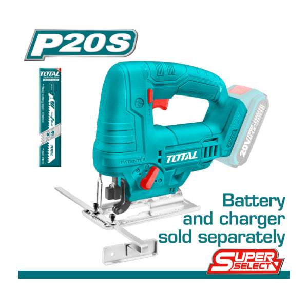 Sierra Caladora Inalámbrica 20V. Incluye cuchilla. No incluye batería ni cargador.