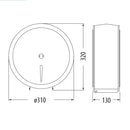 Dispensador papel rollo jumbo 310x130 mm. Con llave. Inox 304. satin.