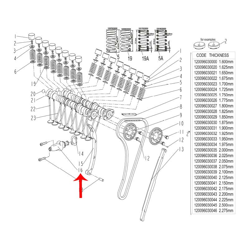 Tensor automatico de cadena (302S / TNT600 / TRK502X)