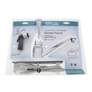 Grifo de cocina de plástico con acabado cromado. Incluye spray