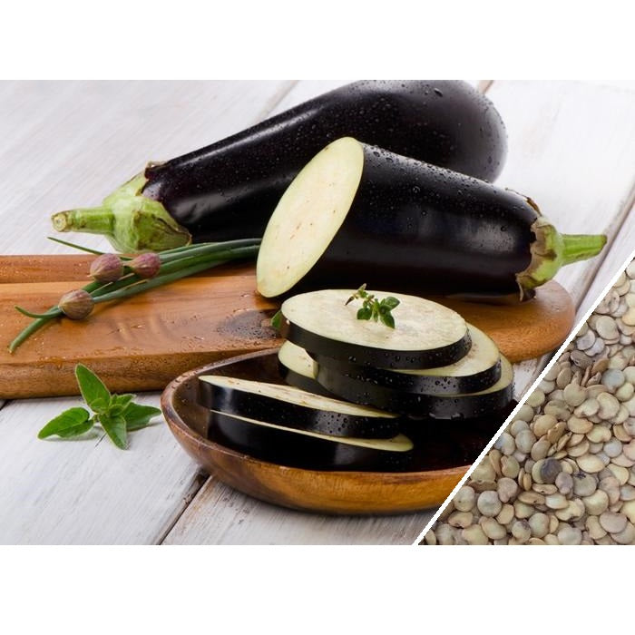 Semillas de berenjena, Belleza negra (100% Heirloom/No Híbrido/No GMO). 50 semillas aproximadamente.