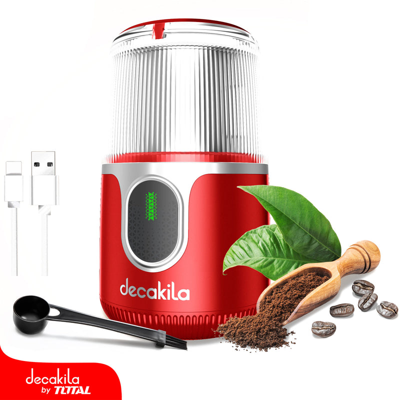 Moledor de granos de Café Inalámbrico. 90W 40 Gramos 7.4V. Cable USB. Batería de Litio.
