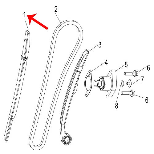 Patin de cadena fijo (TNT150)