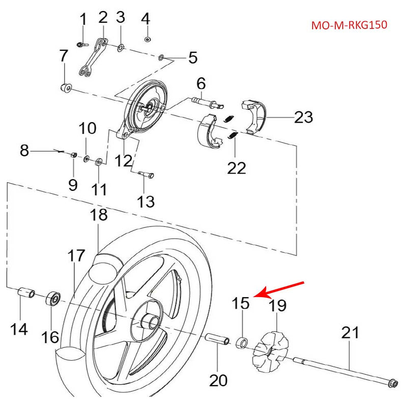 Rodamiento 6302-2RS (RGK150 / TNT150 / TNT135 / TNT25 / TRK251 / LEONCINO250 / ZAFFERANO250)