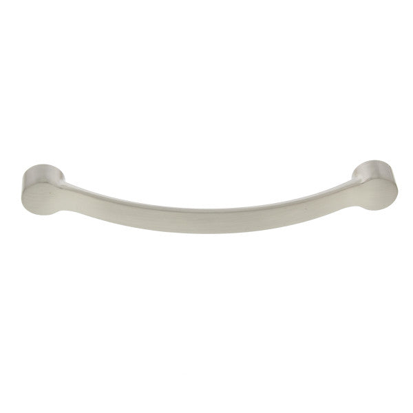 Manigueta tirador con diseño arqueado de 5" de niquel satinado para gabinetes