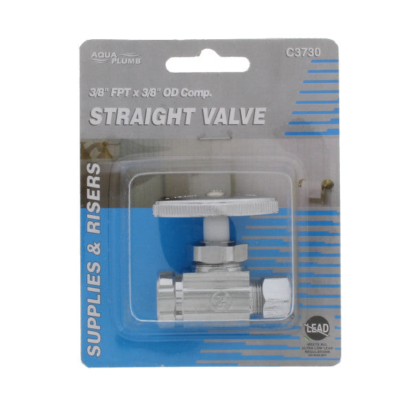 Llave recta de 3/8" x 3/8"  Compress x Push-On