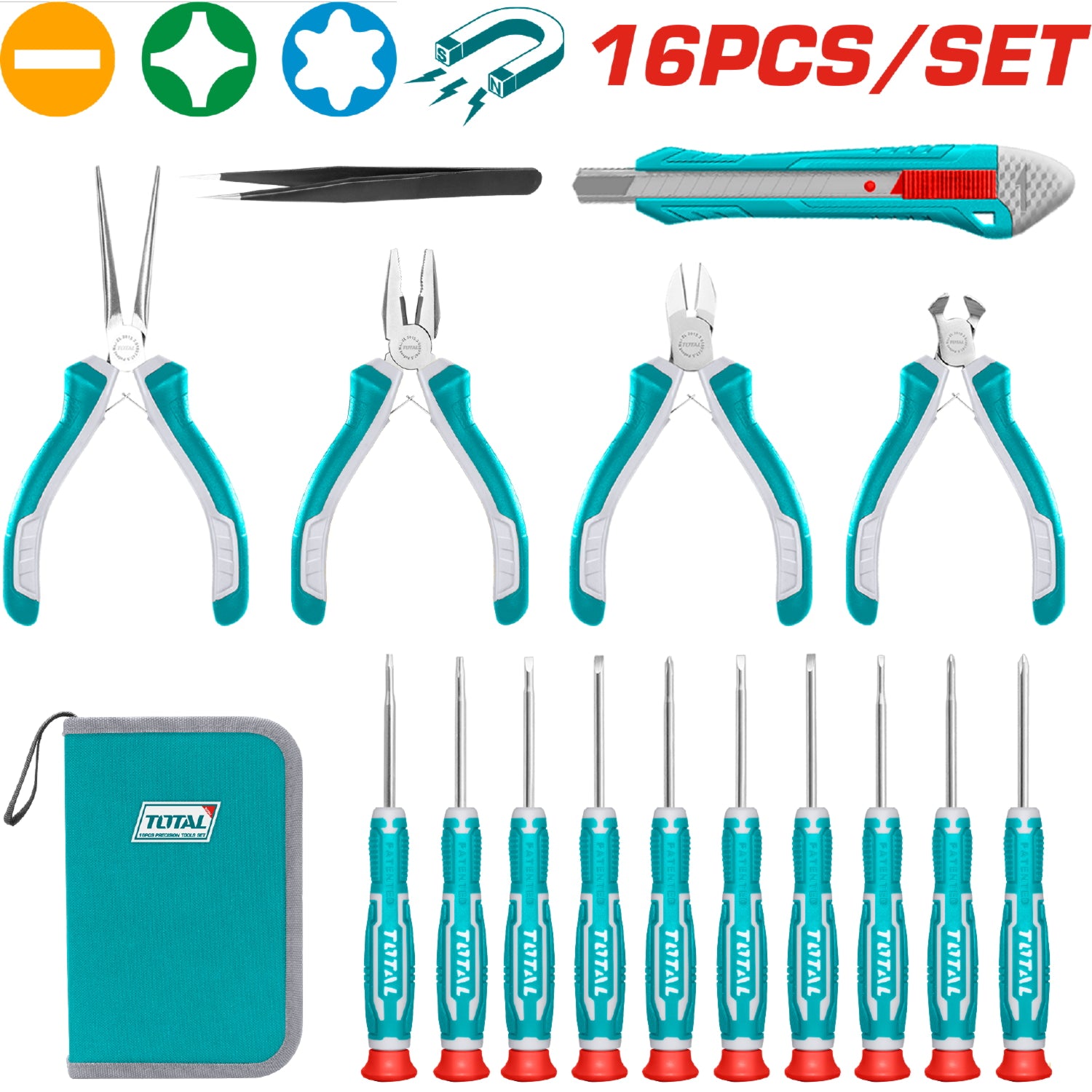 Juego de herramientas de precisión (16 Piezas).