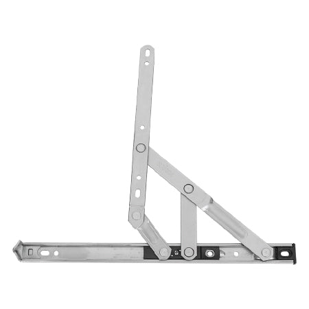 Bisagra de proyeccion de ventana. Acero Inoxidable AISI 201. Ancho de canal 201 mm. Espesor de 1.4 m