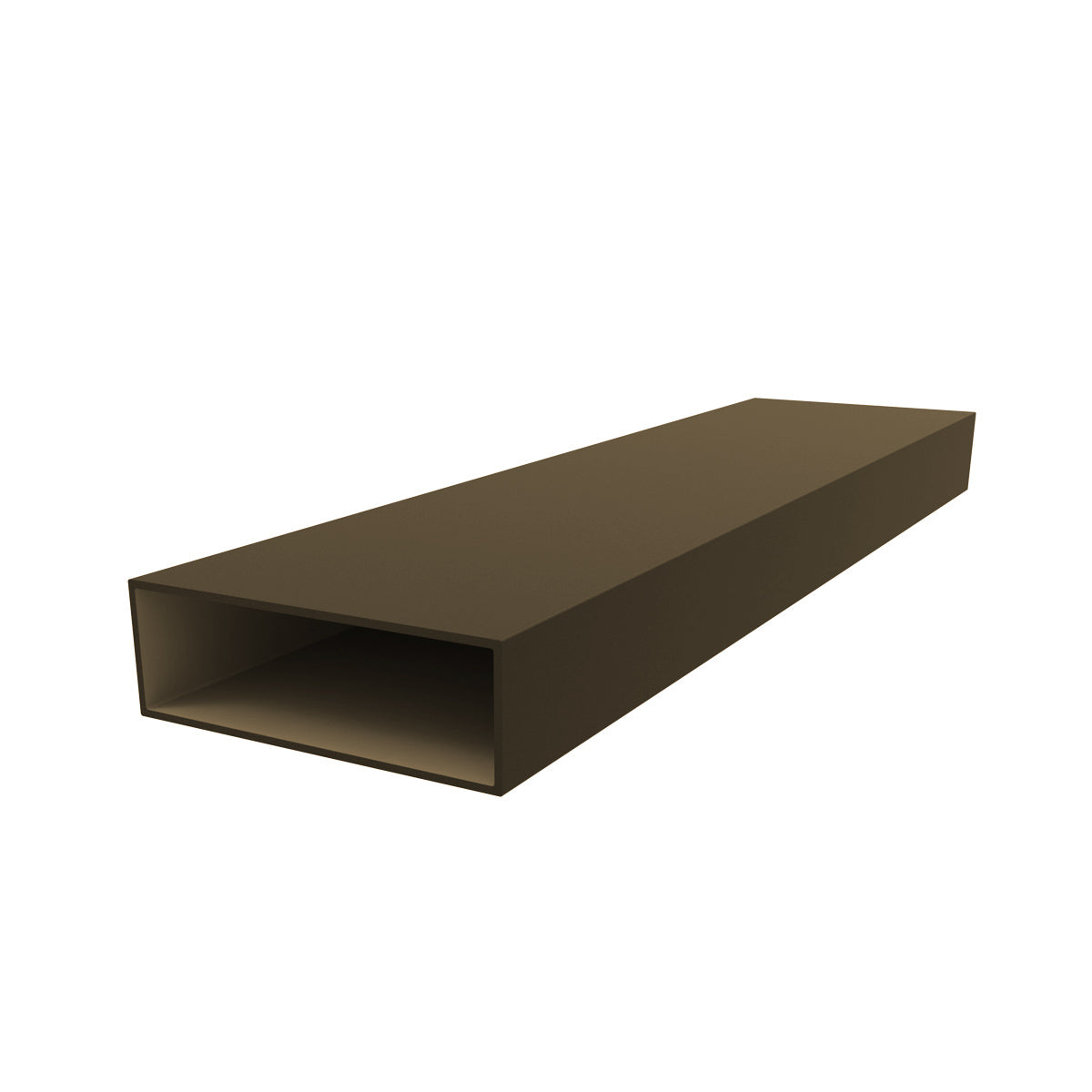 Tubo Rectangular  6" x 2" Espesor 3.0 mm. Largo 5.85 mts. Acabado Anodizado Bronce 15 Micron