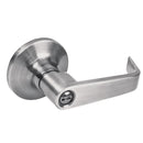 Manija plana tubular, níquel satinado, baño Prolok.