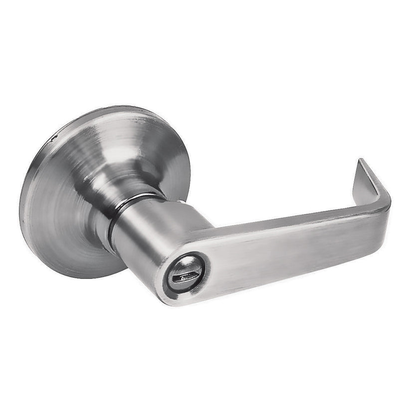 Manija plana tubular, níquel satinado, baño Prolok.