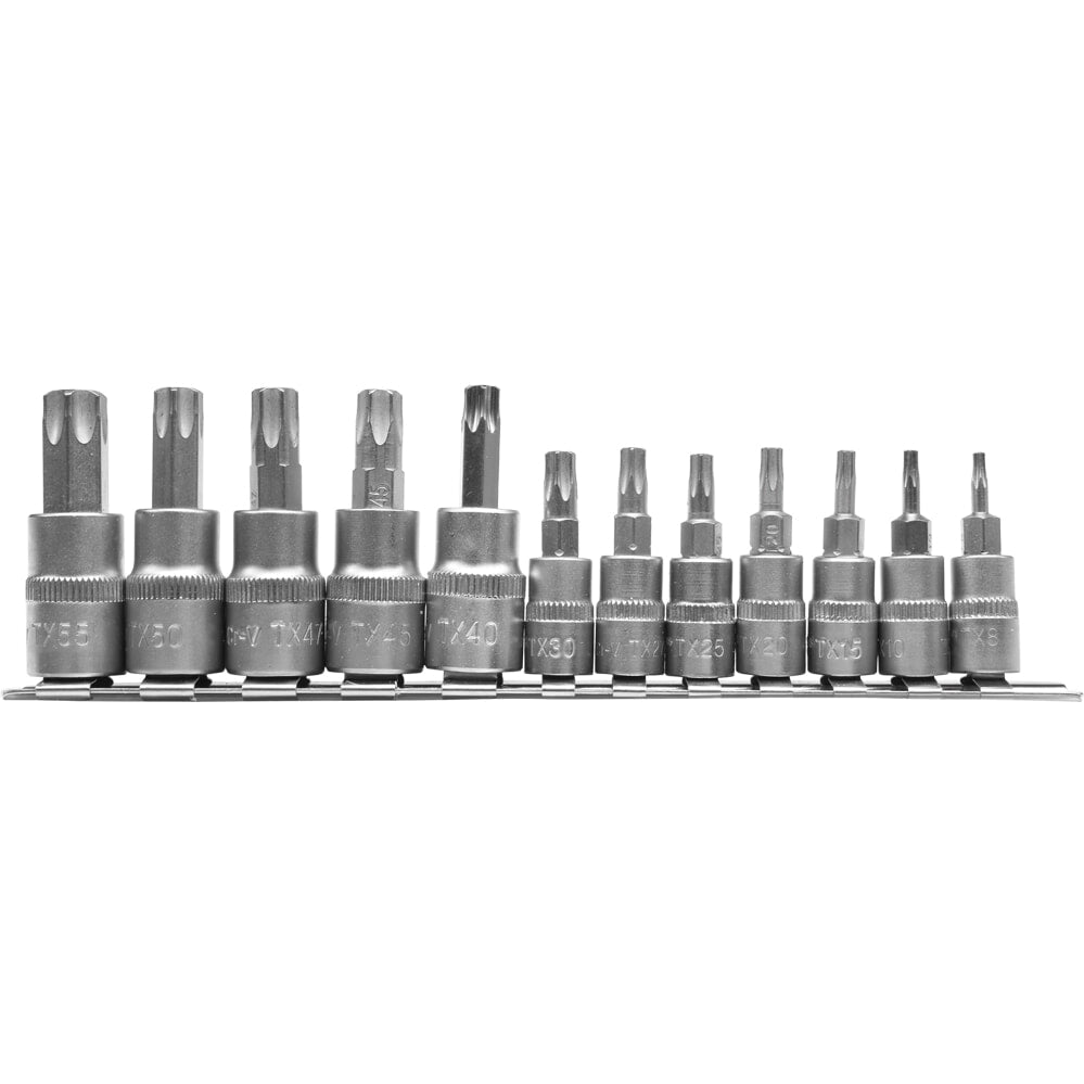 Sockets torx 12 pzas T8- T55, S2 BITS