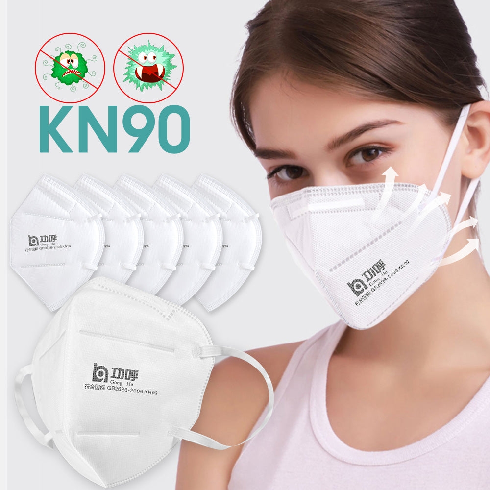 Mascarilla Tapaboca reutilizable KN90. Mascarilla para mas de un uso con filtro PM 2.5 (Paquete de 10 unidades)