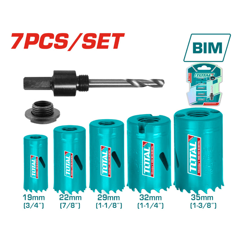 Brocas circulares sierra de orificio sacabocados bimetal 7 pzas