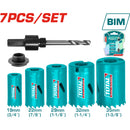 Brocas circulares sierra de orificio sacabocados bimetal 7 pzas