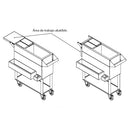 Estación coctelera móvil con ruedas