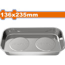 Bandeja de Almacenamiento Magnético 136x235mm. Ideal para tornillos y tuercas. Acero Inoxidable.