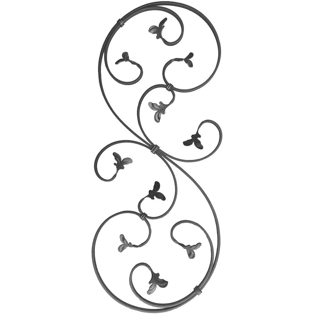 PANELES 870 x 350 x 12 x 6 (mm) TUPIDO CON FLORES Y VOLUTAS EXTRA