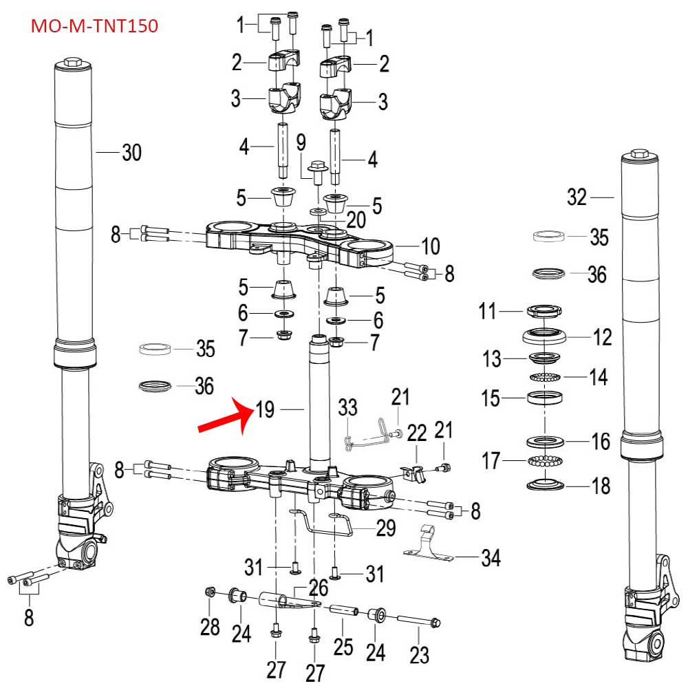 Soporte inferior (TNT150)