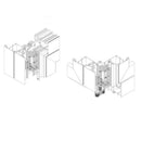 Juego de Bisagra / Rueda Superior / Guia Inferior Central. Plegable Europa. Color negro