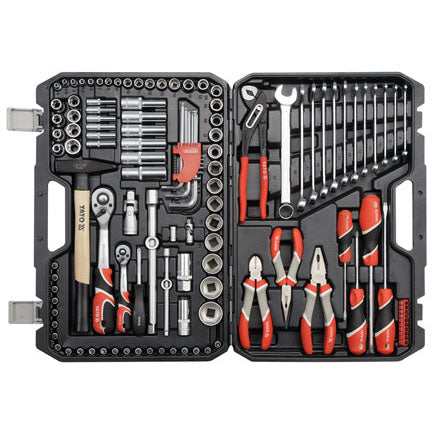 Juego de herramientas y Dados (1/4", 1/2”, 122 Piezas)