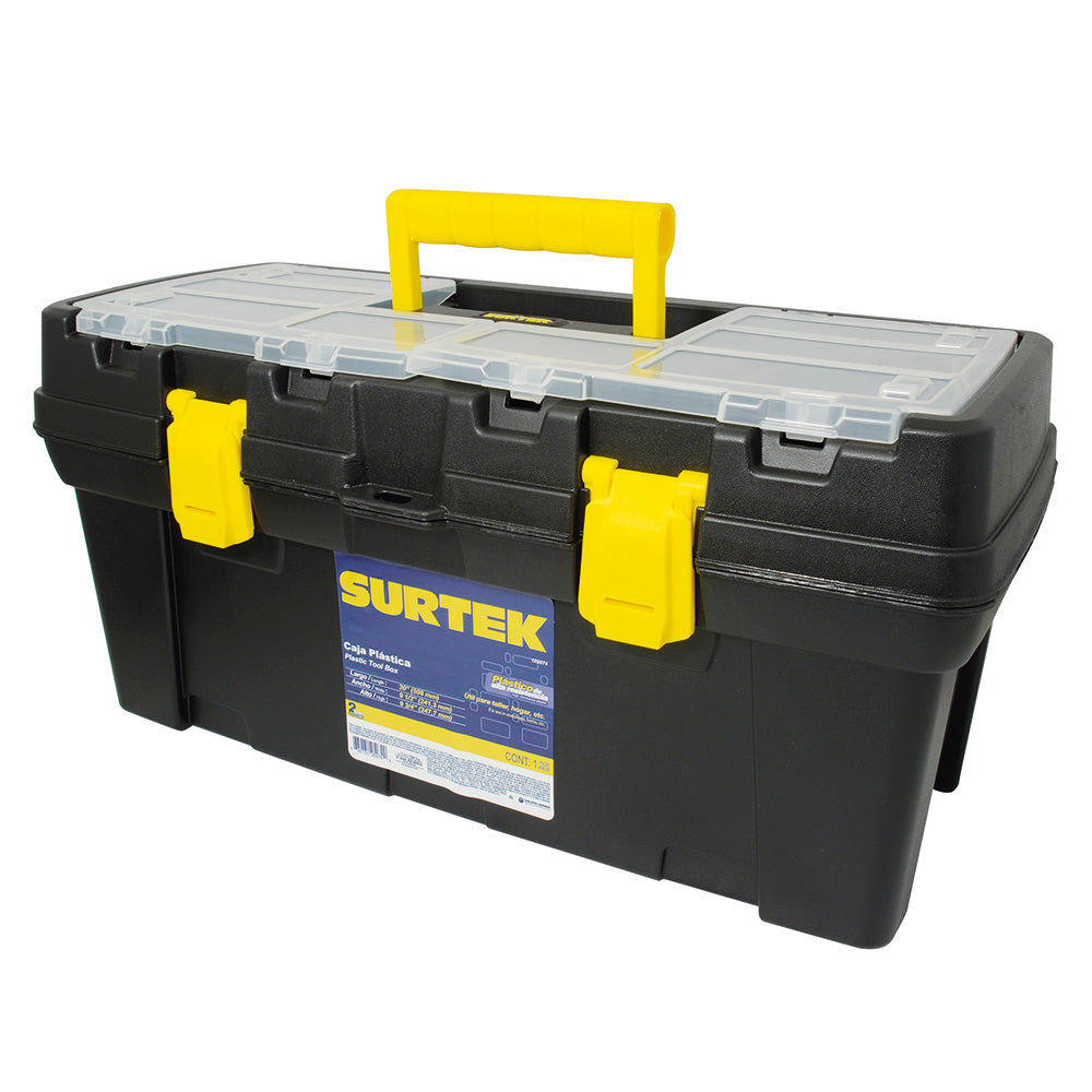 Surtek Caja porta herramientas plástica broche plásticos 20"