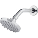 Ducha Regadera de plato 4" con brazo y chapetón. Cuerpo en latón