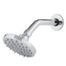 Ducha Regadera de plato 4" con brazo y chapetón. Cuerpo en latón