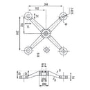 Araña fitting 4 vias. BRILLANTE 304