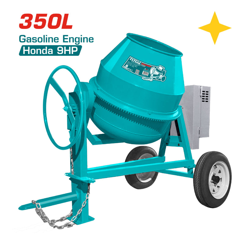 Mezclador de concreto a gasolina. Motor Honda GX270 6.6Kw(9HP). Capacidad 350L (1 1/2 sacos ) Concre