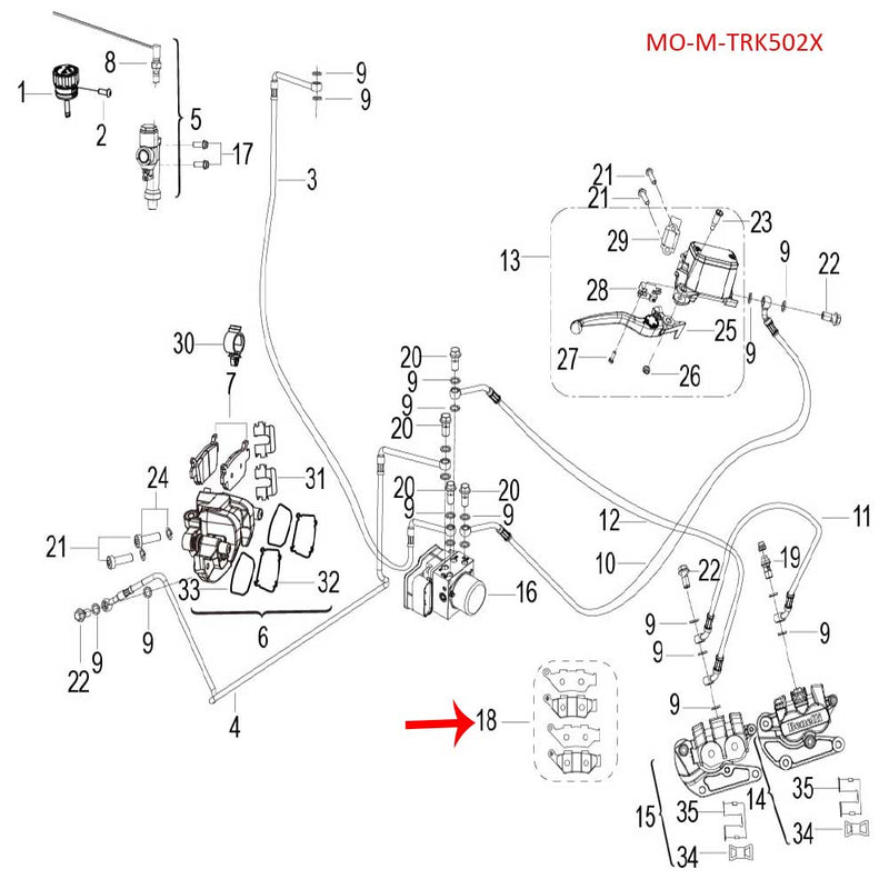 Pastillas de freno delantero (TRK502X) (TRK702X)